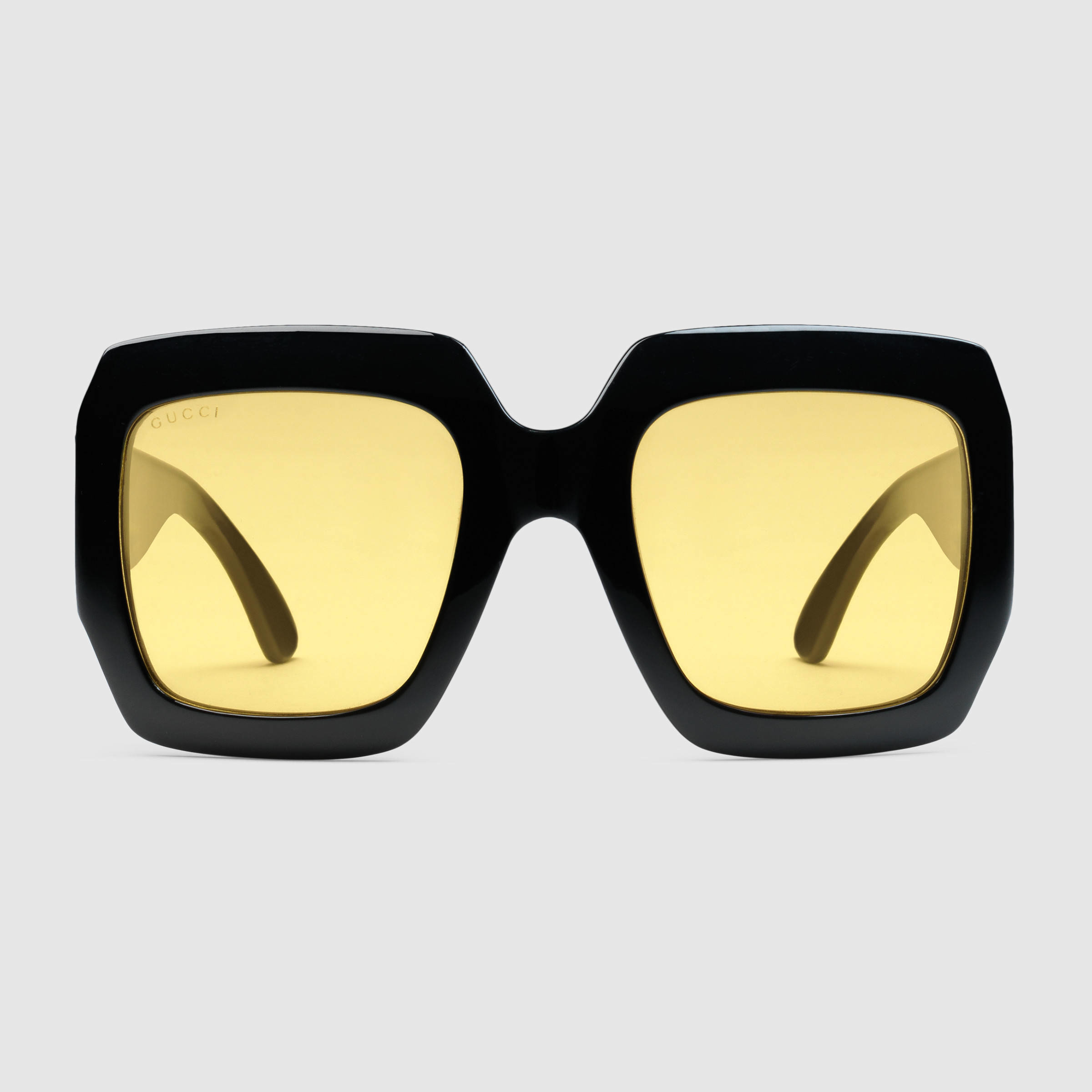 Gucci Oversize Square Frame Sunglasses In Black Lyst